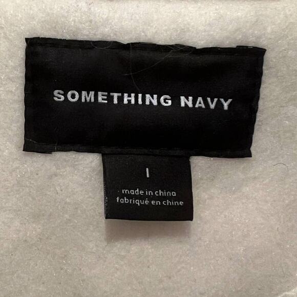 Something Navy Women Double Breasted Jacket in Ivory Size Large - Picture 6 of 8